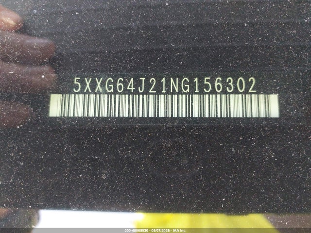 Продажа на аукционе авто 2022 Kia K5 Gt-line, vin: 5XXG64J21NG156302, номер лота: 45065030