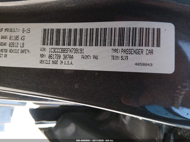 Продажа на аукционе авто 2015 Chrysler 200 S, vin: 1C3CCCBB5FN739191, номер лота: 45065061
