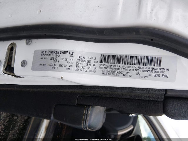 Продаж на аукціоні авто 2015 Jeep Cherokee Sport, vin: 1C4PJMAB7FW614231, номер лоту: 45065101