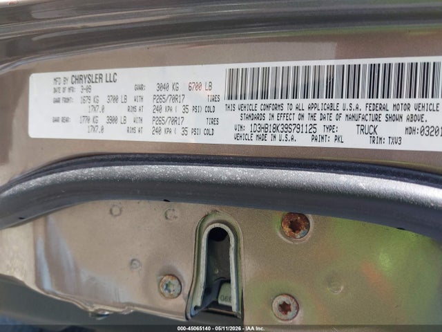 Продаж на аукціоні авто 2009 Dodge Ram 1500 St, vin: 1D3HB18K39S791125, номер лоту: 45065140