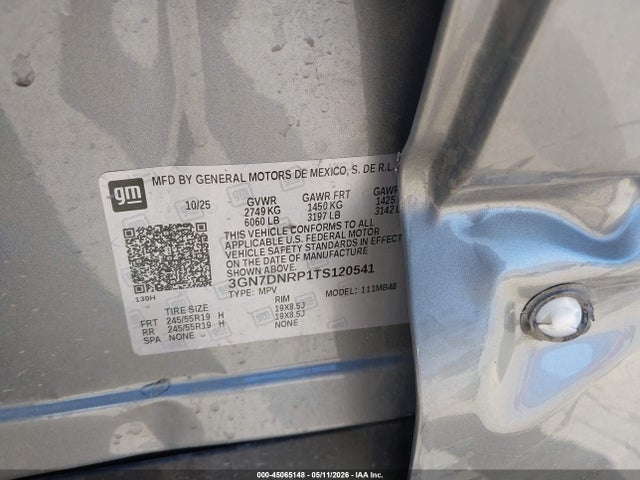 2026 Chevrolet Equinox Ev Lt 2, Fwd მანქანა იყიდება აუქციონზე, vin: 3GN7DNRP1TS120541, აუქციონის ნომერი: 45065148