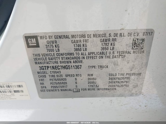GMC Sierra 1500 Slt 2017 3GTP1NEC7HG511367 Image 9