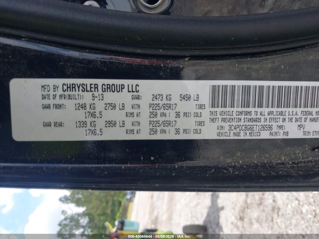 Dodge Journey Sxt 2014 3C4PDCBG6ET126596 Image 9