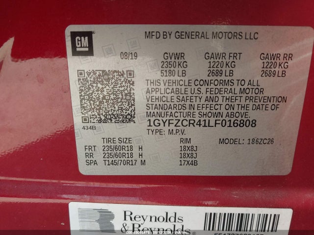 Auction sale of the 2020 Cadillac Xt4 Fwd Premium Luxury, vin: 1GYFZCR41LF016808, lot number: 45065478