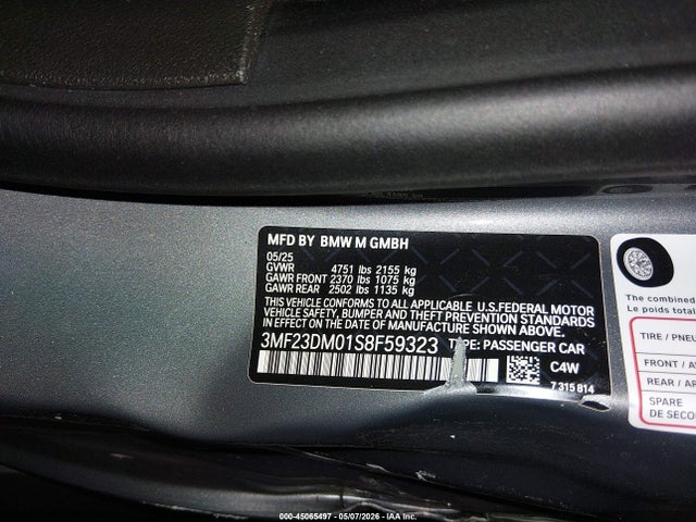 BMW M2 2025 3MF23DM01S8F59323 Image 9