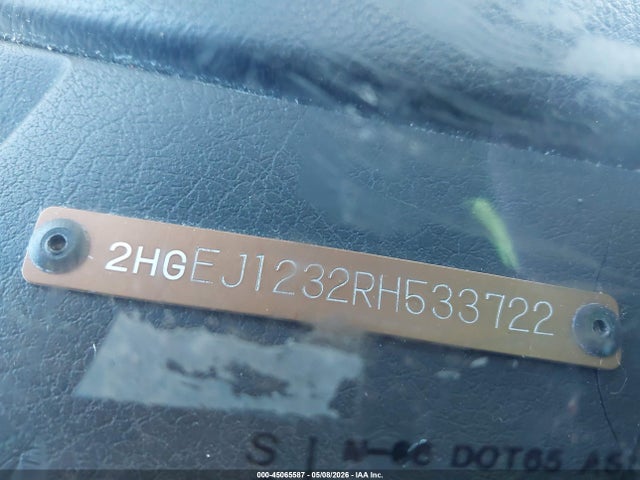 Aukcja sprzedaży 1994 Honda Civic Ex, vin: 2HGEJ1232RH533722, numer aukcji: 45065587