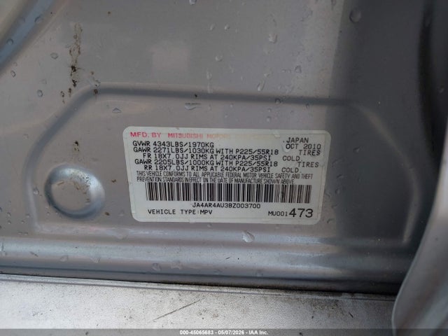 Продаж на аукціоні авто 2011 Mitsubishi Outlander Sport Se, vin: JA4AR4AU3BZ003700, номер лоту: 45065683