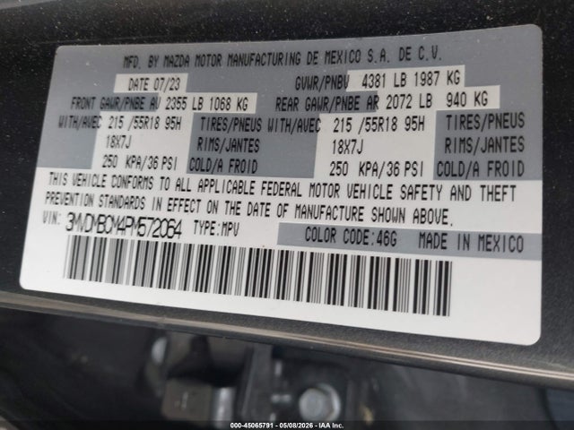 Aukcja sprzedaży 2023 Mazda Cx-30 2.5 S Preferred, vin: 3MVDMBCM4PM572064, numer aukcji: 45065791