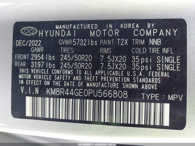 KM8R44GE0PU566808 Hyundai Palisade Sel