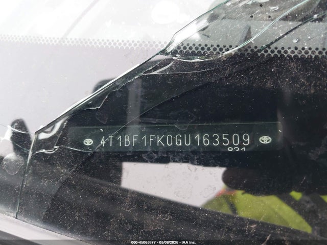 2016 Toyota Camry Se მანქანა იყიდება აუქციონზე, vin: 4T1BF1FK0GU163509, აუქციონის ნომერი: 45065877