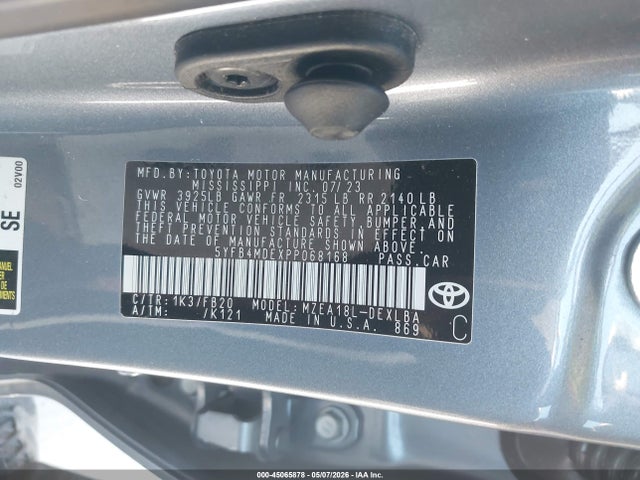 Aukcja sprzedaży 2023 Toyota Corolla Le, vin: 5YFB4MDEXPP068168, numer aukcji: 45065878