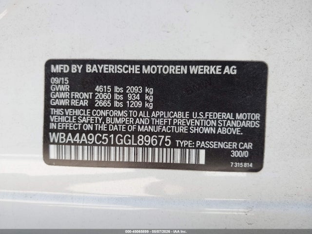 BMW 428i Gran Coupe 2016 WBA4A9C51GGL89675 Image 9