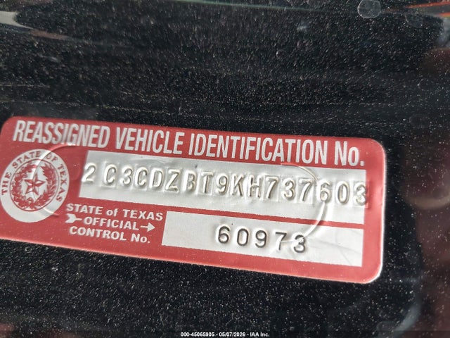 45065905 :رقم المزاد ، 2C3CDZBT9KH737603 vin ، 2019 Dodge Challenger R/t مزاد بيع