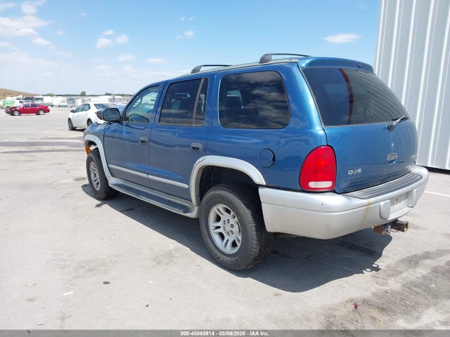 45065914 :رقم المزاد ، 1B4HS58N02F153968 vin ، 2002 Dodge Durango Slt Plus مزاد بيع