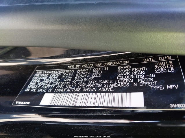 Volvo Xc60 T5 Drive-e 2016 YV440MDJ1G2919321 Image 9