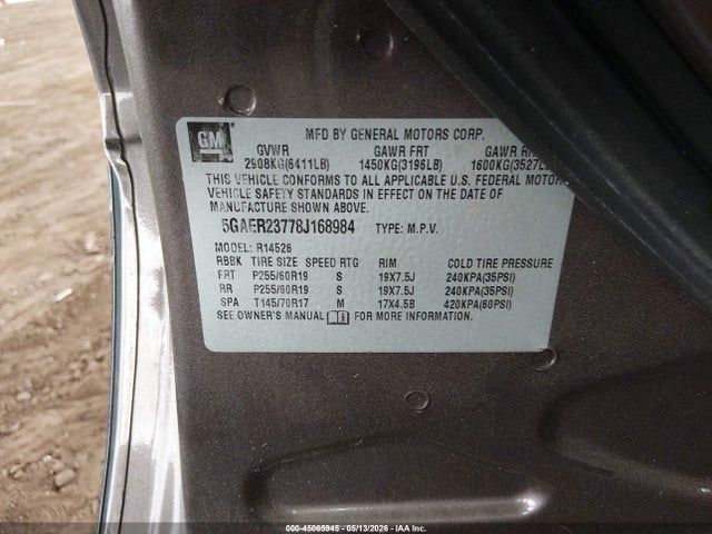 2010 Buick Enclave Cx მანქანა იყიდება აუქციონზე, vin: 5GALRAED5AJ105389, აუქციონის ნომერი: 45065945