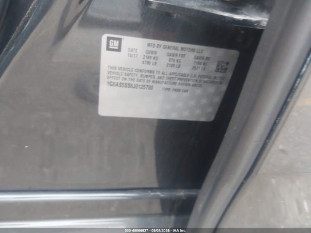 Продаж на аукціоні авто 2018 Cadillac Cts Premium Luxury, vin: 1G6AS5SS6J0125700, номер лоту: 45066027