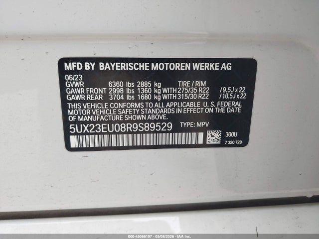 Продаж на аукціоні авто 2024 Bmw X5 Xdrive40i, vin: 5UX23EU08R9S89529, номер лоту: 45066197