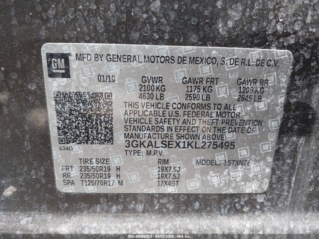 2019 Gmc Terrain Denali მანქანა იყიდება აუქციონზე, vin: 3GKALSEX1KL275495, აუქციონის ნომერი: 45066253