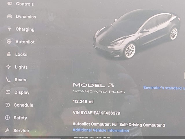 Tesla Model 3 Long Range/mid Range/standard Range/standard Range Plus 2019 5YJ3E1EA1KF436379 Image 15