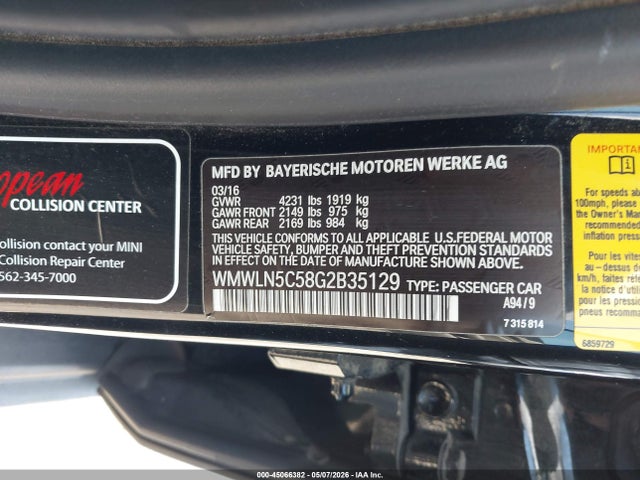Mini Clubman Cooper 2016 WMWLN5C58G2B35129 Image 9