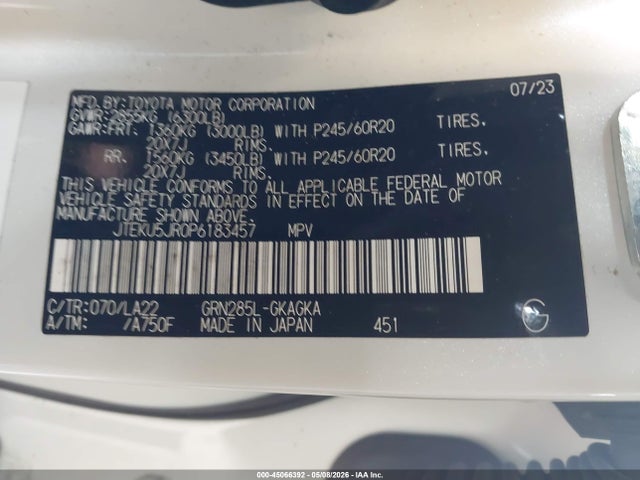 Toyota 4runner Limited 2023 JTEKU5JR0P6183457 Image 9