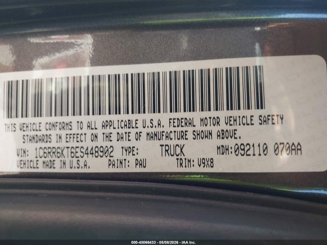 Aukcja sprzedaży 2014 Ram 1500 Express, vin: 1C6RR6KT6ES448902, numer aukcji: 45066433