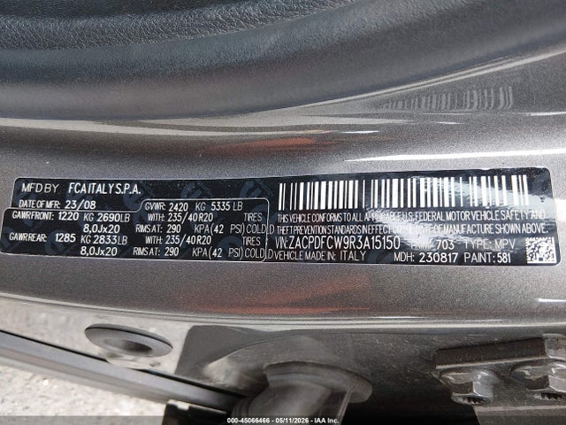 45066466 :رقم المزاد ، ZACPDFCW9R3A15150 vin ، 2024 Dodge Hornet R/t Eawd مزاد بيع