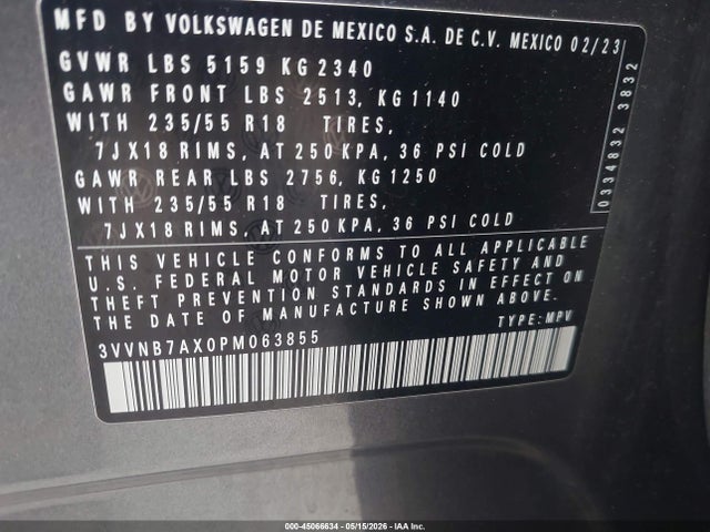 3VVNB7AX0PM063855 Volkswagen Tiguan 2.0t Se