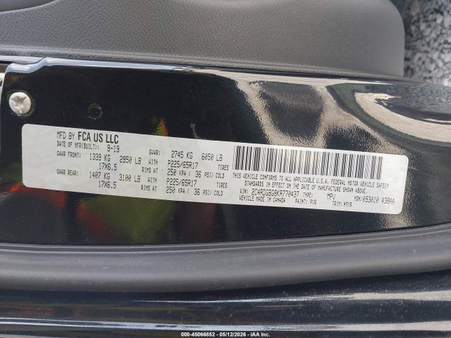 Продажа на аукционе авто 2019 Dodge Grand Caravan Se Plus, vin: 2C4RDGBG8KR770437, номер лота: 45066852