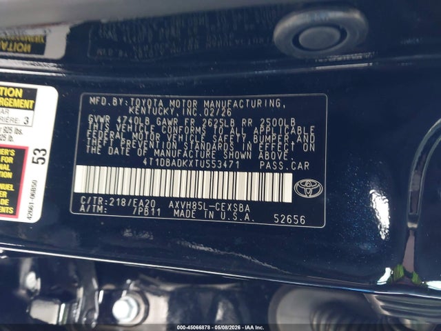 Toyota Camry Nightshade 2026 4T1DBADKXTU553471 Image 9