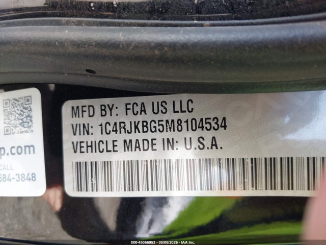 2021 Jeep Grand Cherokee L Limited 4x4 მანქანა იყიდება აუქციონზე, vin: 1C4RJKBG5M8104534, აუქციონის ნომერი: 45066953