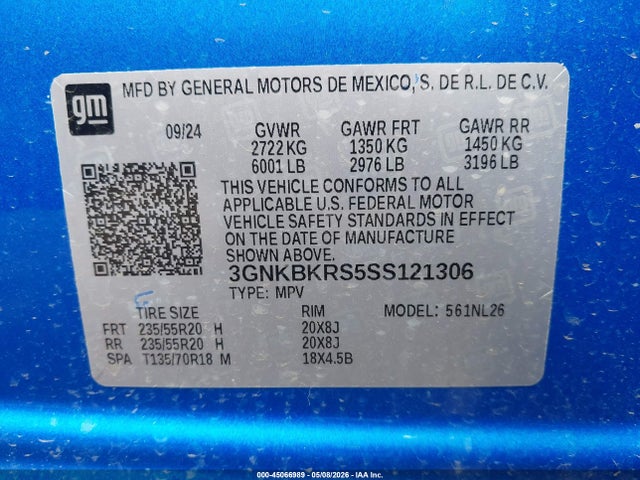 Chevrolet Blazer Awd Rs 2025 3GNKBKRS5SS121306 Image 9