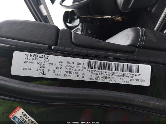 Aukcja sprzedaży 2019 Jeep Grand Cherokee Summit 4x4, vin: 1C4RJFJT4KC785494, numer aukcji: 45067177