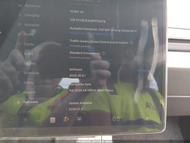 Продаж на аукціоні авто 2025 Tesla Model 3 Long Range Rear-wheel Drive/standard Rear-wheel Drive, vin: 5YJ3E1EA2SF070478, номер лоту: 45067225