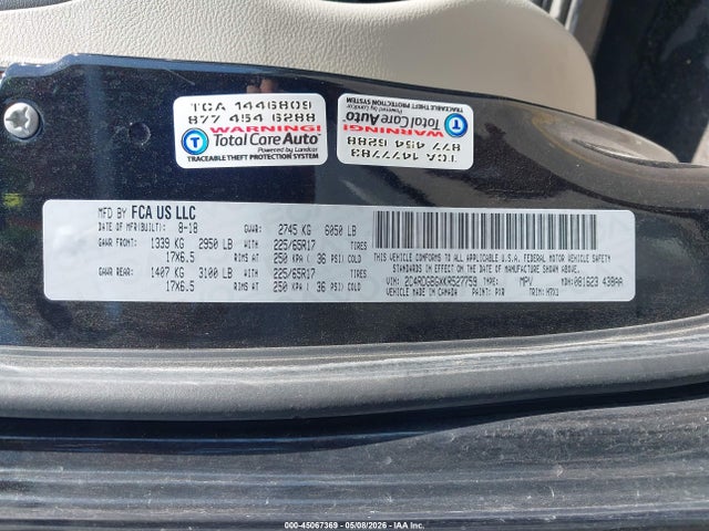 Dodge Grand Caravan Se 2019 2C4RDGBGXKR527759 Image 9