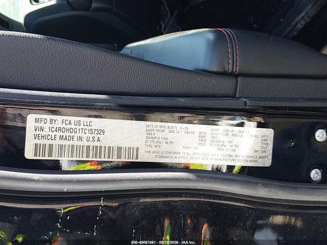 Продажа на аукционе авто 2026 Dodge Durango Gt Rwd, vin: 1C4RDHDG1TC157329, номер лота: 45067461