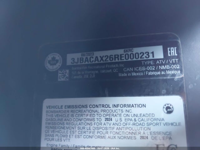 Can-Am Commander Max Xt 1000r/xt-p 1000r 2024 3JBACAX26RE000231 Image 10