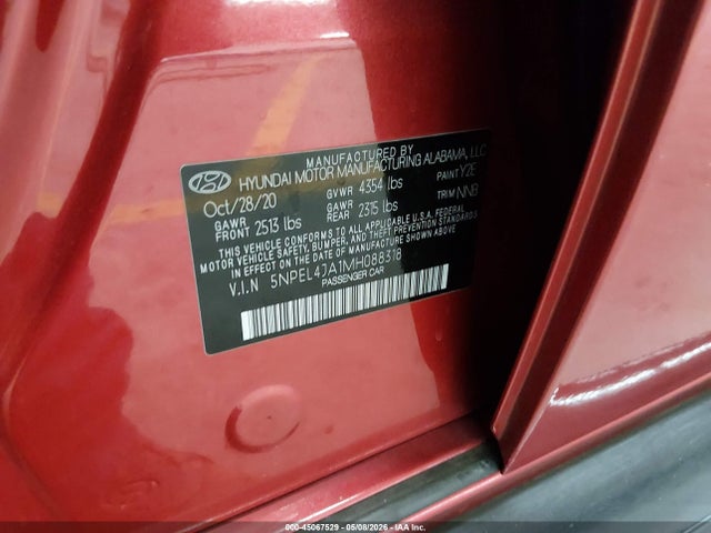 Hyundai SONATA SEL 2021 5NPEL4JA1MH088318 Image 9