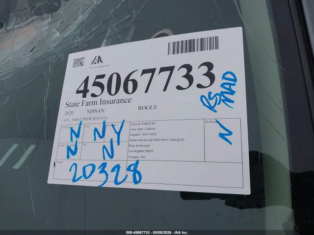 JN8AT2MT8LW015170 Nissan Rogue Sv Fwd