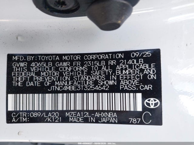 JTNC4MBE3T3254642 Toyota Corolla Xse