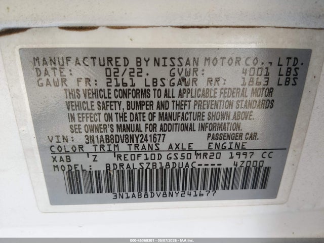 3N1AB8DV8NY241677 Nissan Sentra Sr Xtronic Cvt