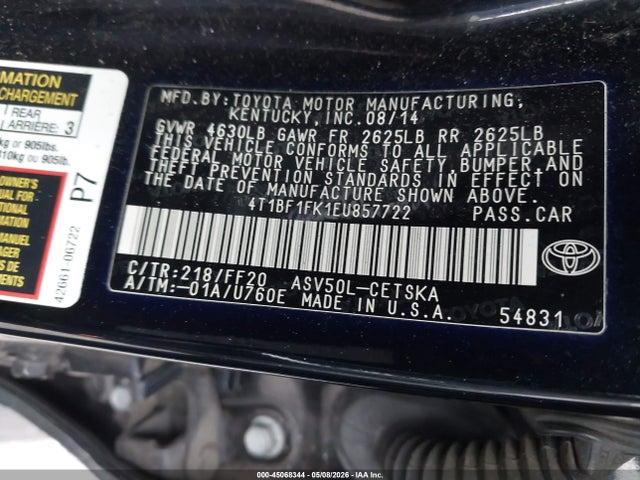 4T1BF1FK1EU857722 Toyota CAMRY SE