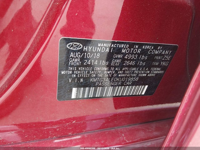 Genesis G70 2019 KMTG34LE0KU019858 Image 9