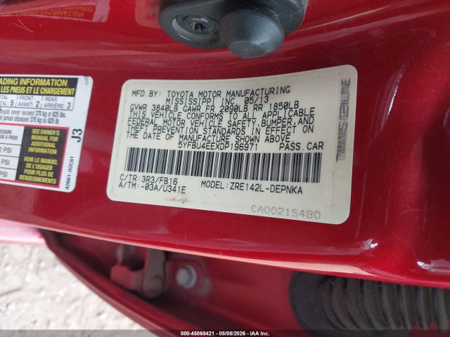 Продажа на аукционе авто 2013 Toyota Corolla Le, vin: 5YFBU4EEXDP196971, номер лота: 45068421