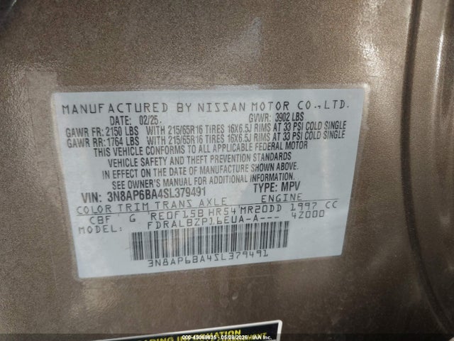 3N8AP6BA4SL379491 Nissan Kicks S Fwd