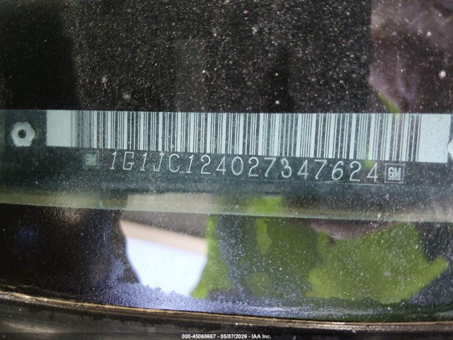 45068667 :رقم المزاد ، 1G1JC124027347624 vin ، 2002 Chevrolet Cavalier مزاد بيع