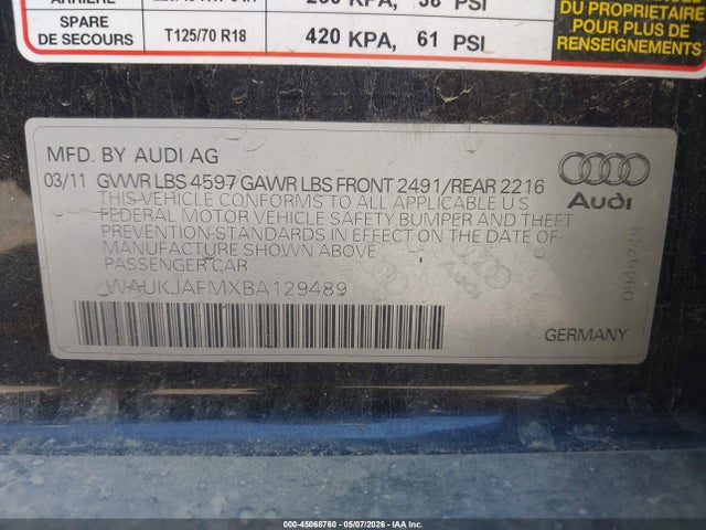 Продаж на аукціоні авто 2011 Audi A3 2.0 Tdi Premium, vin: WAUKJAFMXBA129489, номер лоту: 45068760