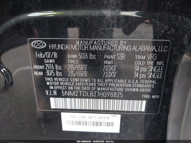 Продаж на аукціоні авто 2018 Hyundai Santa Fe Sport 2.4l, vin: 5NMZTDLB2JH098825, номер лоту: 45068785