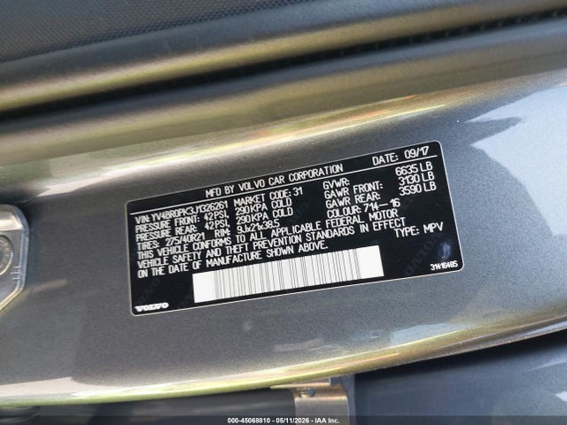 YV4BR0PK3J1326261 Volvo Xc90 Hybrid T8 Momentum